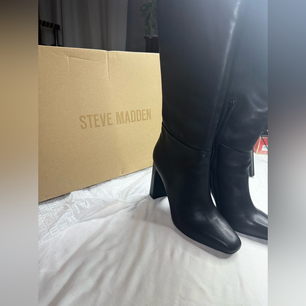 Steve Madden Black Heeled Boots